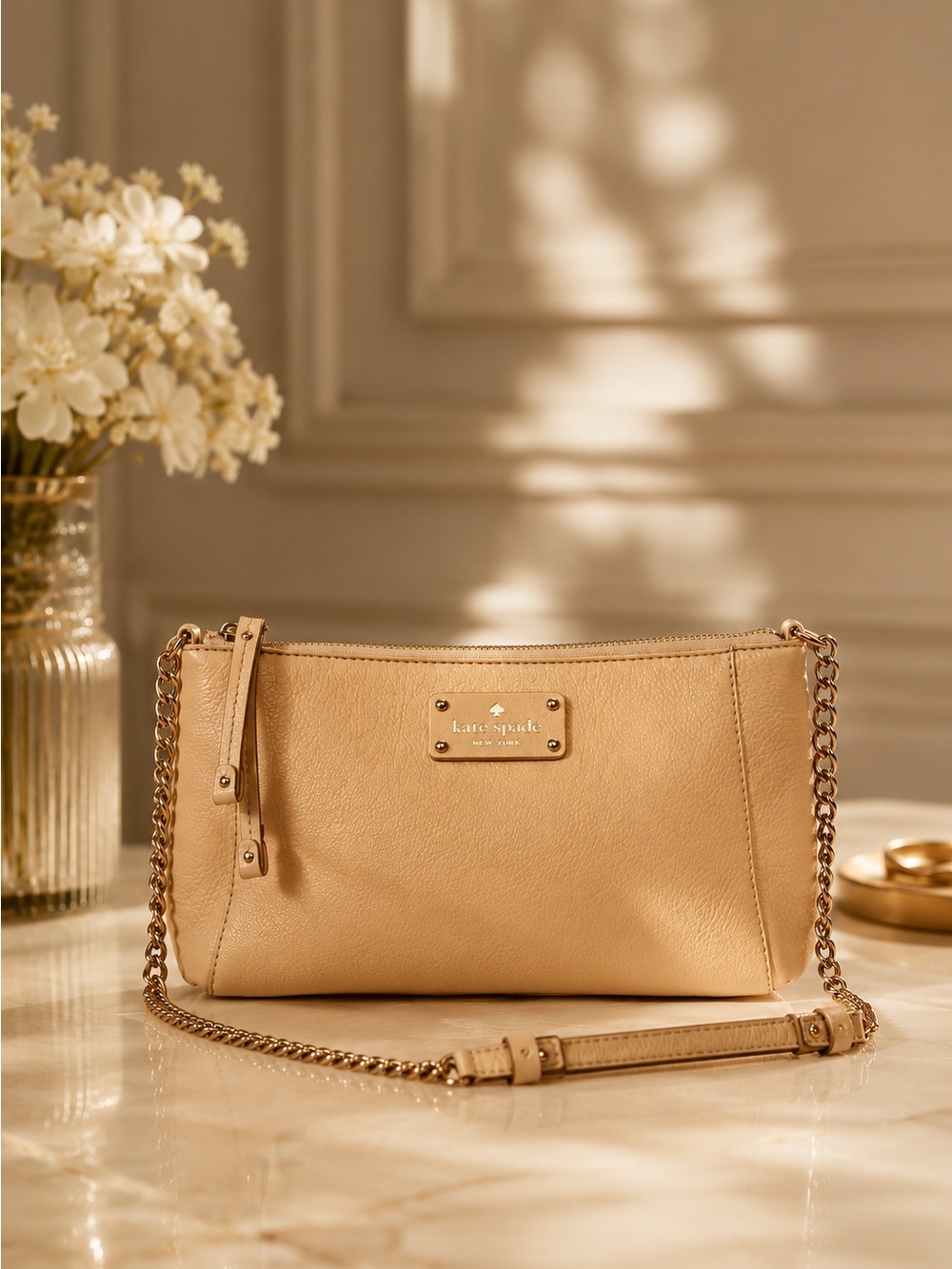 Kate Spade Berkshire Road Adela Bag Tan / Gold
